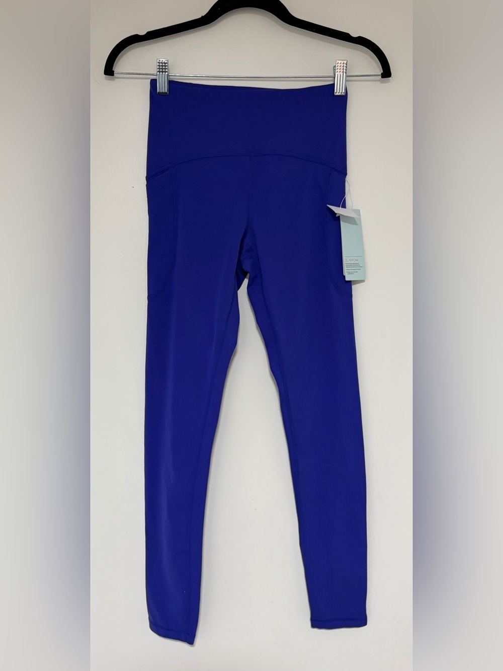 Zella Women's High Waisted Blue Pull On Leggings Size XS New Athletic Gym Pocket